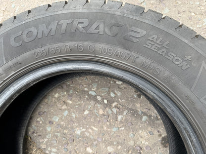 215 65 16 VREDESTEIN COMTRAC 2 ALL SEASON+ C 109/107T 7.5mm NO REPAIRS 2024 X1