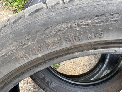 285 40 22 PIRELLI SCORPION ZERO ALL SEASON LR PNCS 110Y 5.75mm SIDEWALL MARK X1
