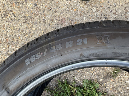 265 45 21 MICHELIN LATITUDE TOUR HP JLR 104W 6.5mm 2026 DATE NO REPAIRS X1
