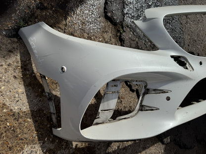 MERCEDES C CLASS W205 AMG LINE FRONT BUMPER 2014-2018 WHITE PDC PRE-FACELIFT