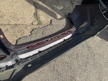 HYUNDAI TUCSON REAR BUMPER UPPER & LOWER WITH PARKING SENSORS HOLES - DAMAGED