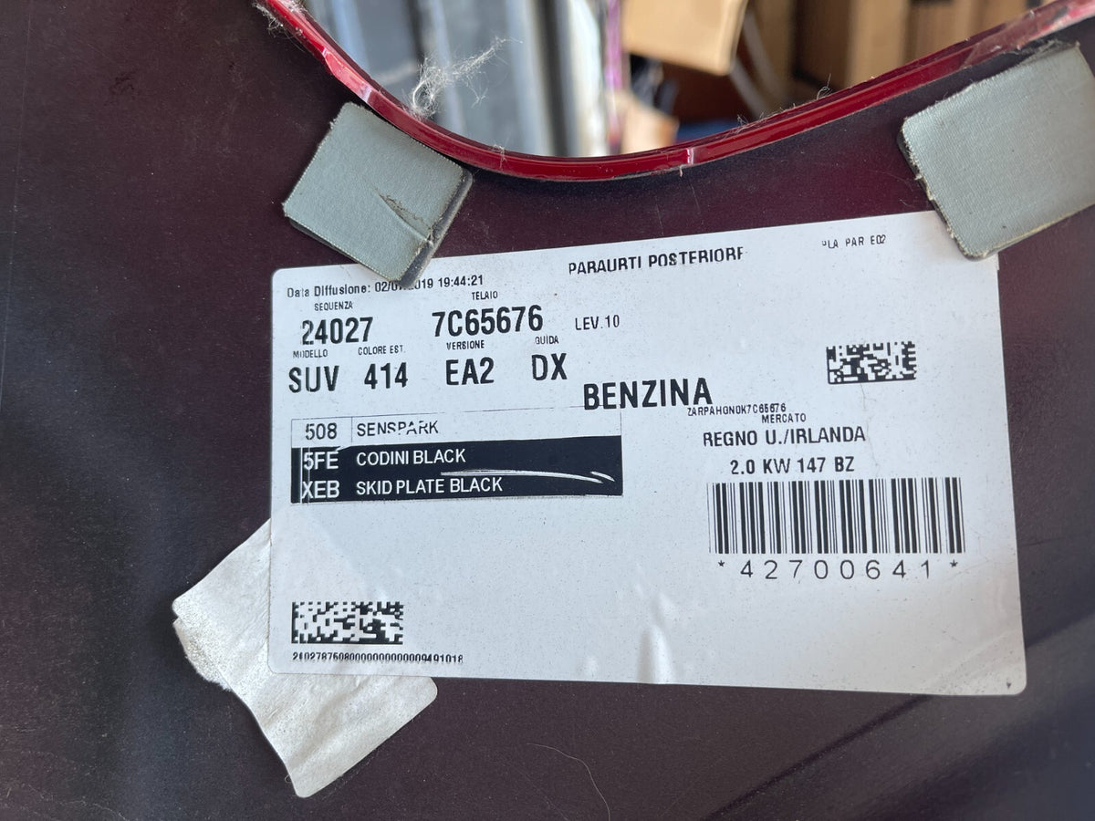 Alfa Romeo Stelvio Rear Bumper 2017 ON 50563323 Genuine *DAMAGED*