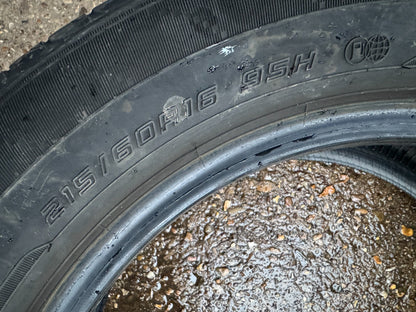 215 60 16 95h DUNLOP Enasave EC204 BELUM PERNAH TAMBAL 5.5MM BAN SECOND 2023