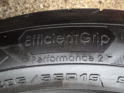205 55 19 GOODYEAR EFFICIENTGRIP PERFORMANCE 2 97V XL 8mm NO REPAIRS 2026 X1