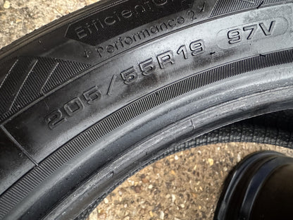 205 55 19 GOODYEAR EFFICIENTGRIP PERFORMANCE 2 97V XL 8mm NO REPAIRS 2026 X1