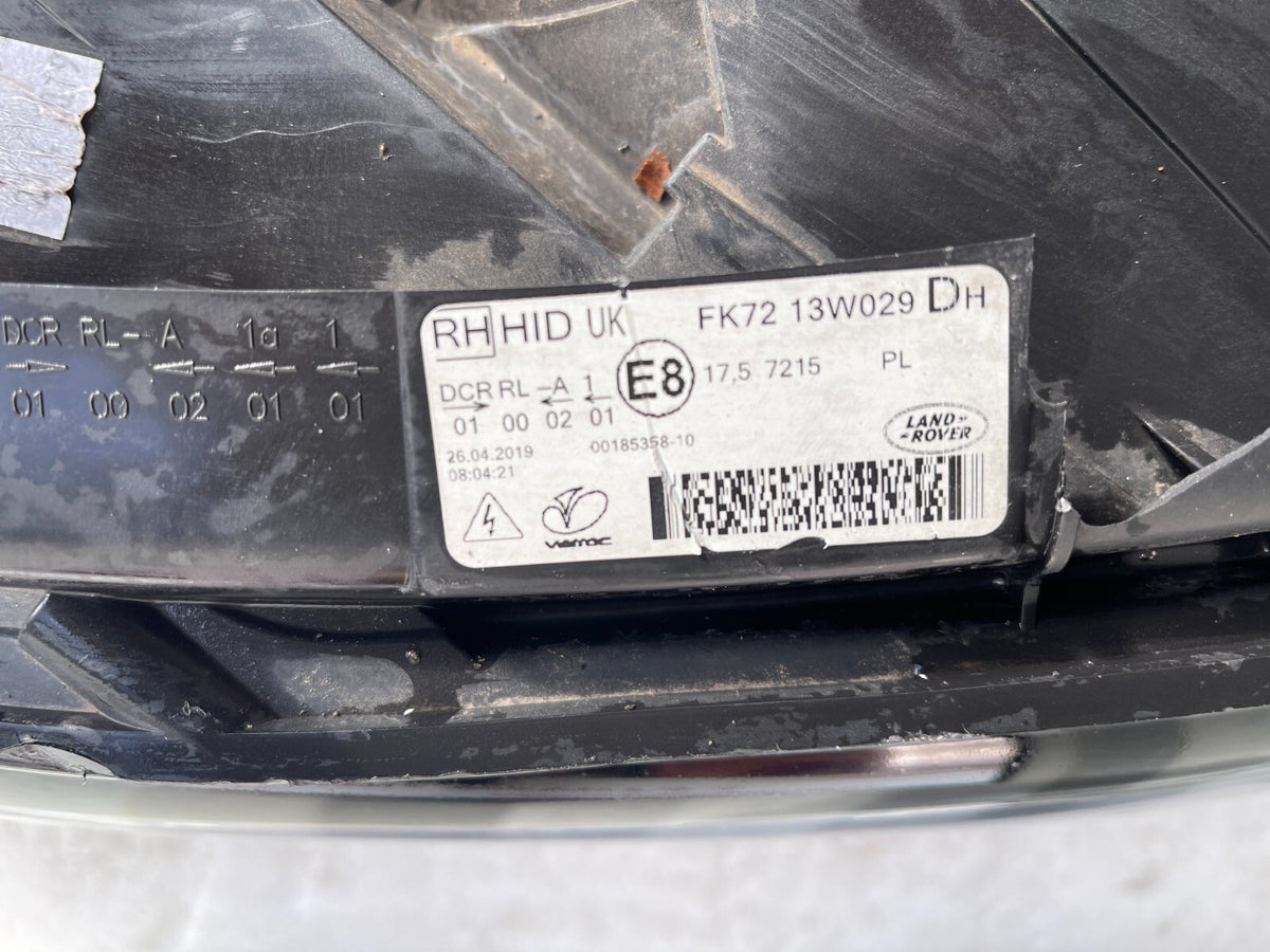 Land Rover Discovery Sport 2019 Headlight FK72-13W029-DH RIGHT DAMAGED