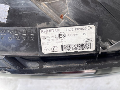 Land Rover Discovery Sport 2019 Headlight FK72-13W029-DH RIGHT DAMAGED