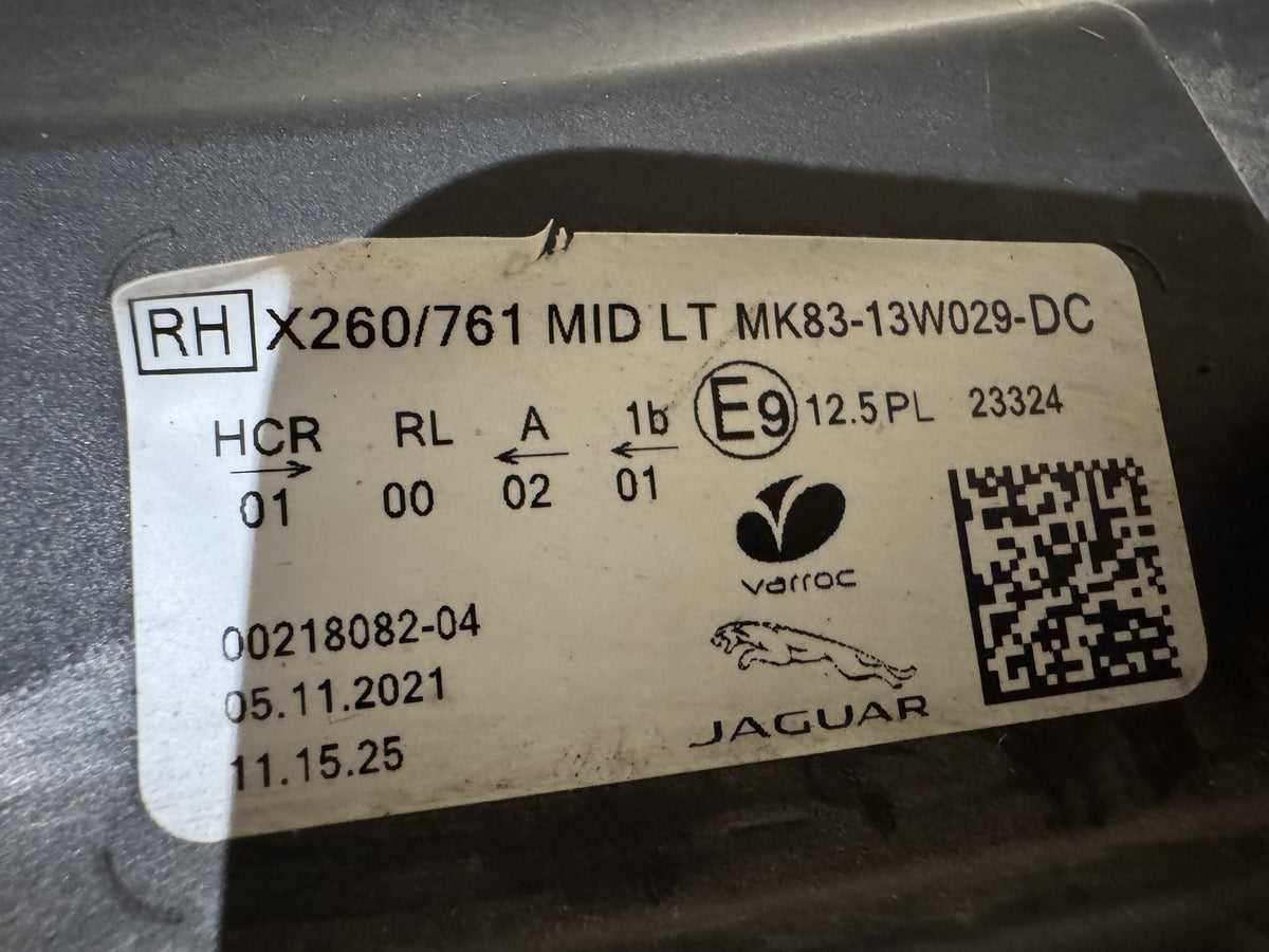 Jaguar F-Pace XF X260 X761 RIGHT LED Headlight 2021-on MK83-13W029-DC Broken Lug
