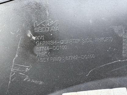87744-D0100 Kia garnish quarter Right hand side 2023 on