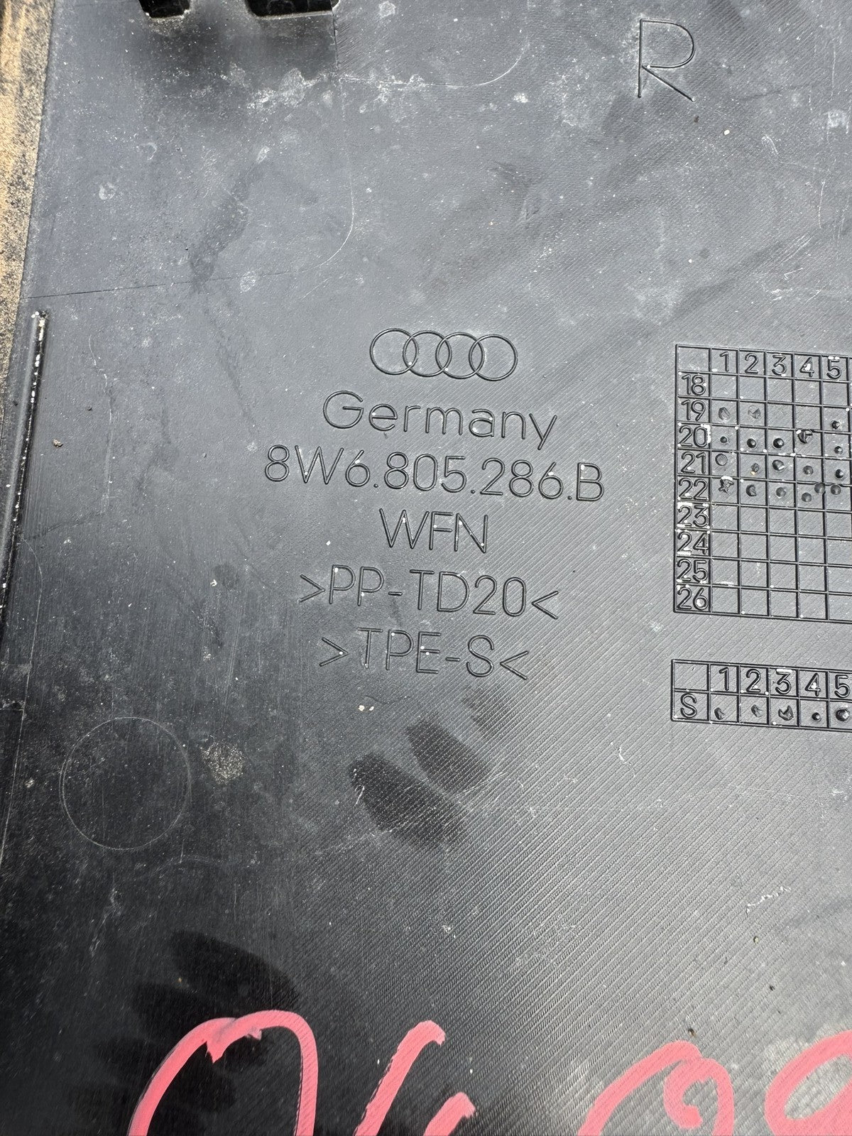 Audi A5 F5 B9 2017-2024 Front Right Headlight Cover Trim Panel 8W6 805 286 B