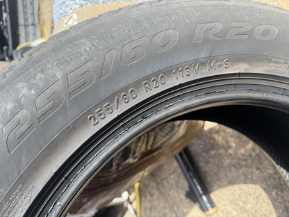 255 60 20 PIRELLI SCORPION ZERO ALL SEASON LR 113V PAIR 6.5mm NO REPAIRS
