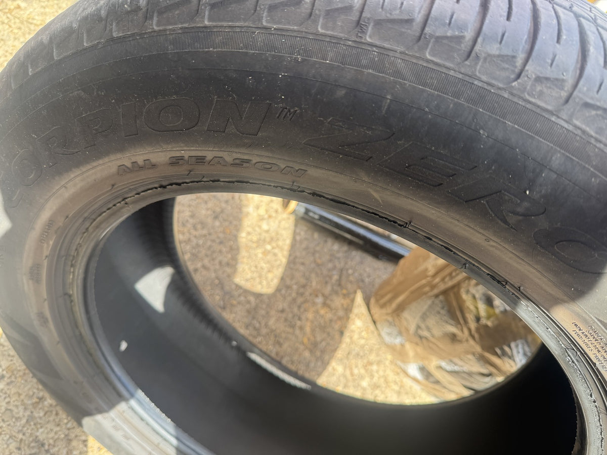 255 60 20 PIRELLI SCORPION ZERO ALL SEASON LR 113V PAIR 6.5mm NO REPAIRS