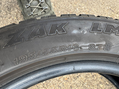 BRIDGESTONE 195 55 16 (87H) TYRE BLIZZAK LM-25 5mm 2013