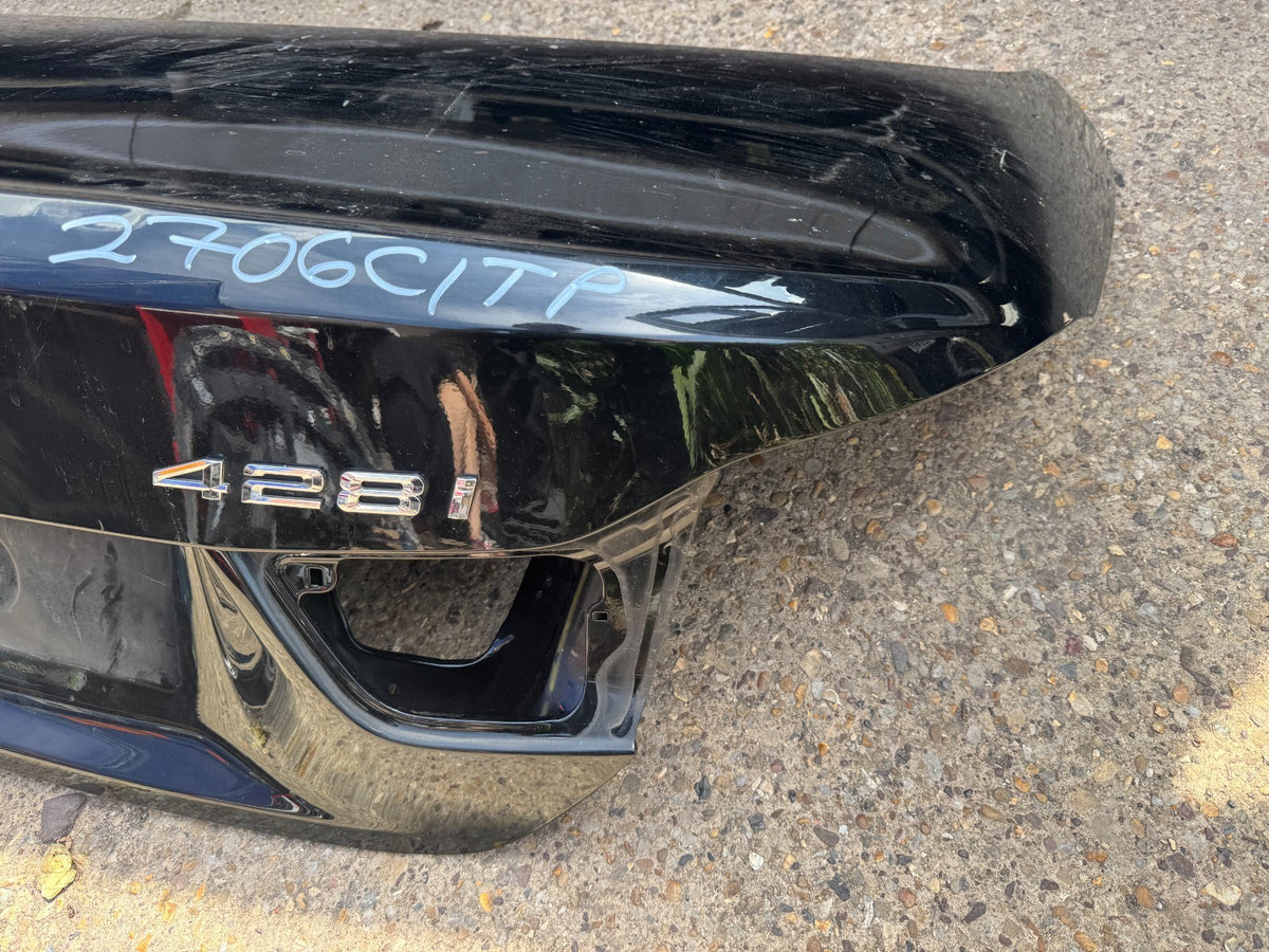 BMW 4 Series 428i Boot Lid Tail Gate Black BARE - DENTED - SCRATCHED