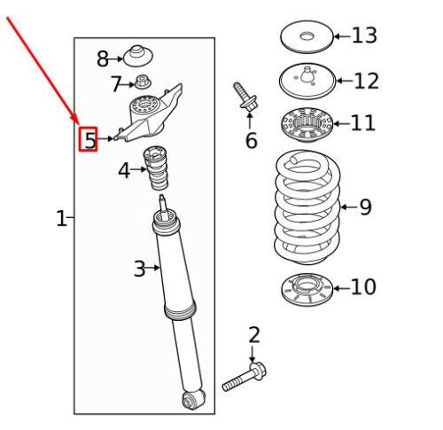 OEM VOLVO XC40 STOSSDÄMPFERLAGER HINTEN LINKS OBEN 31476913 ORIGINAL