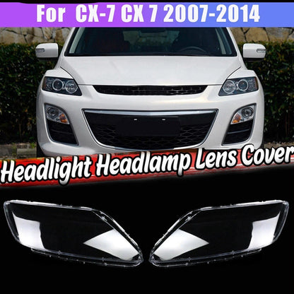 2x Bộ ốp mica kính đèn pha trước trong suốt cho Mazda CX-7 2007-2012