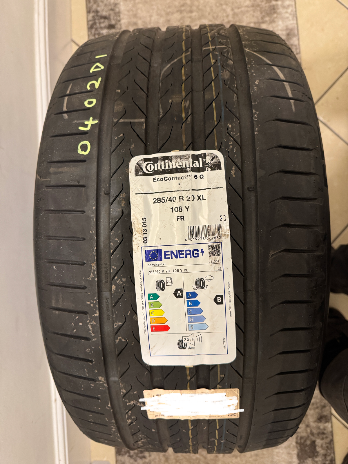 1x NEW 285 40 20 108Y XL CONTINENTAL ECOCONTACT 6Q MO