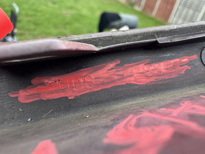 Jaguar I-Pace X590 Front Left Bumper Trim J9D3-17E837-A Red Scratched Damaged