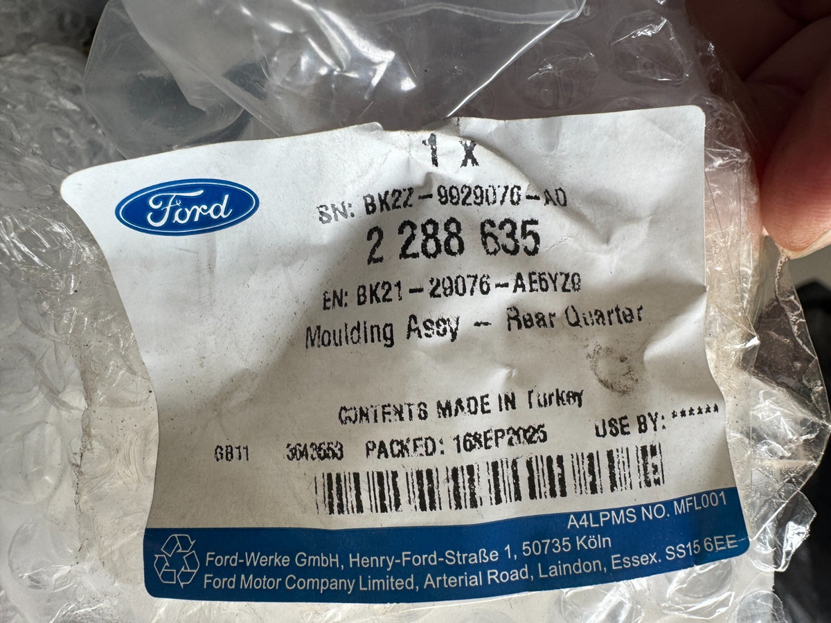 2025 FORD TRANSIT CUSTOM Panel Trim BELAKANG KANAN 2018-2024 BK2129076 2288635