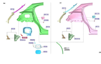 เบ้าฝาถังน้ำมัน NISSAN JUKE F16 MK2 ใหม่ แท้ G81206PAAA