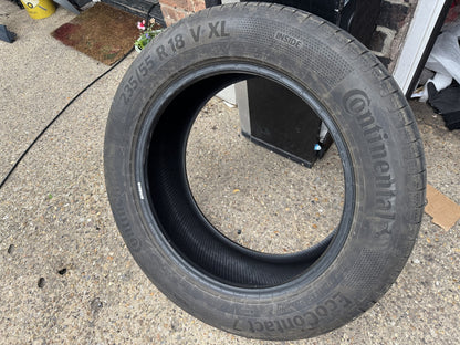 X2 PAIR 235 55 18 104V CONTINENTAL ECOCONTACT 7 XL EV 5mm NO REPAIRS 2025
