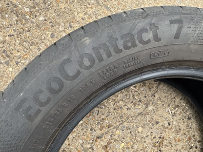 X2 PAIR 235 55 18 104V CONTINENTAL ECOCONTACT 7 XL EV 5mm NO REPAIRS 2025