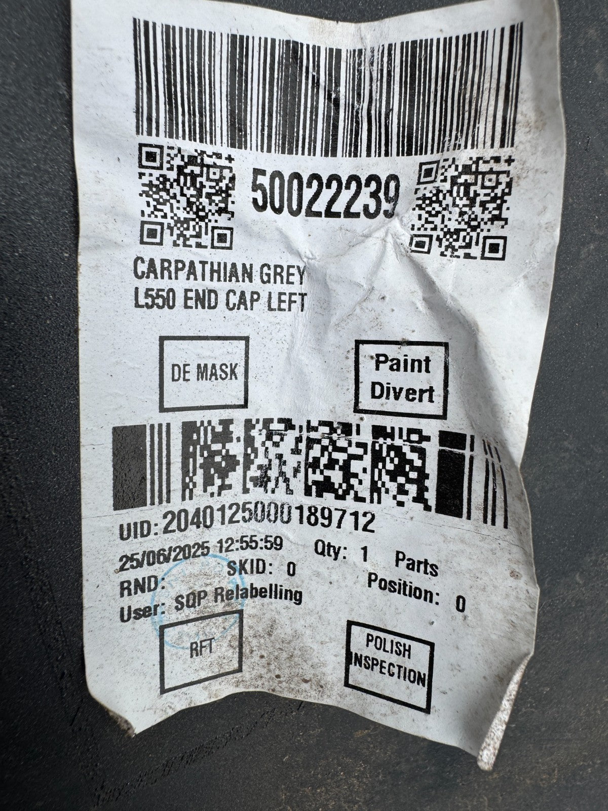 2025 LAND ROVER DISCOVERY SPORT L550 後保桿左角 14-ON FK7217927A
