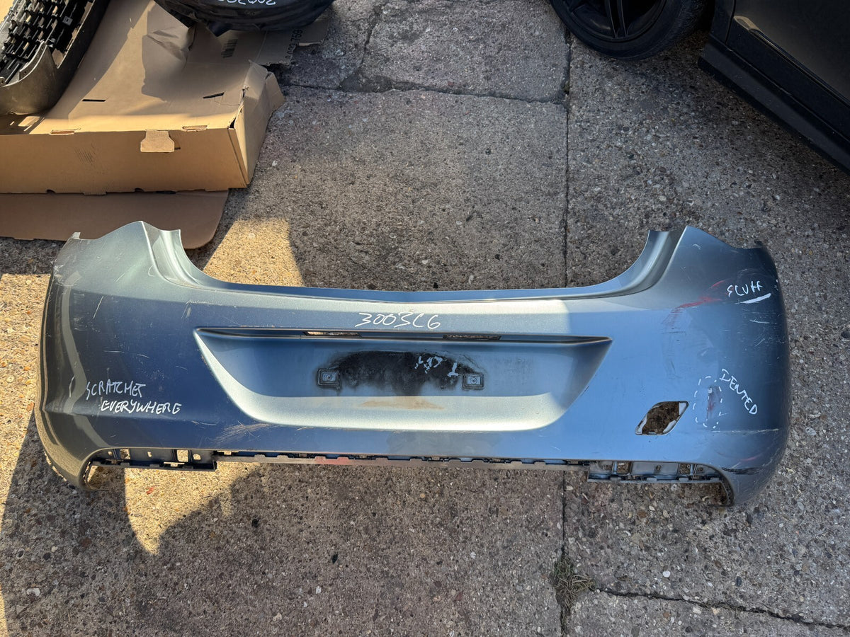 VAUXHALL ASTRA J 5 DOOR HATCH SILVER REAR BUMPER 2010 2011 2012 Damaged