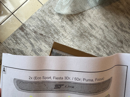 แผ่นกันรอยขอบประตูมีไฟ ST LINE หน้า แท้ FORD PUMA FOCUS ECOSPORT 2544750