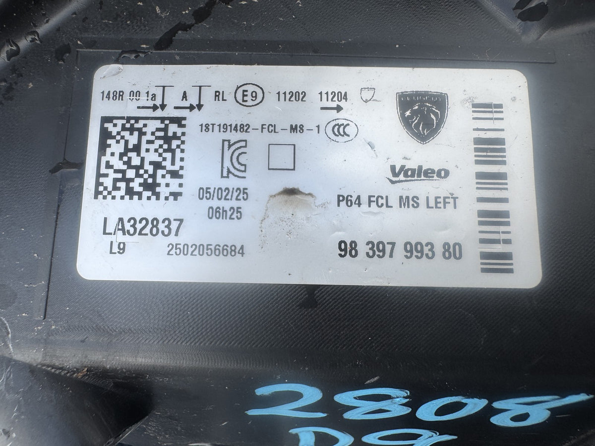 PEUGEOT 3008 5008 E-3008 2023-2026 LEFT FRONT LED DRL 9839799380 SPARES