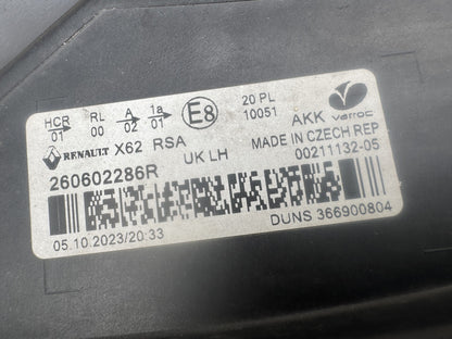 RENAULT MASTER MK4 X62 2019-2025 LEFT HEADLIGHT LED DRL 260602286R SPARES