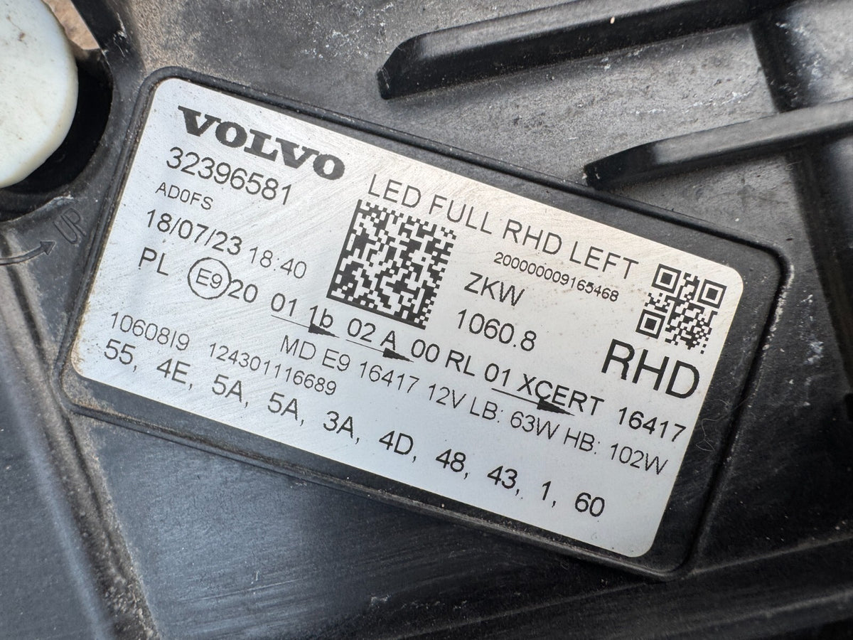 2023 Genuine Volvo XC60 FULL LED LEFT headlight 32396581