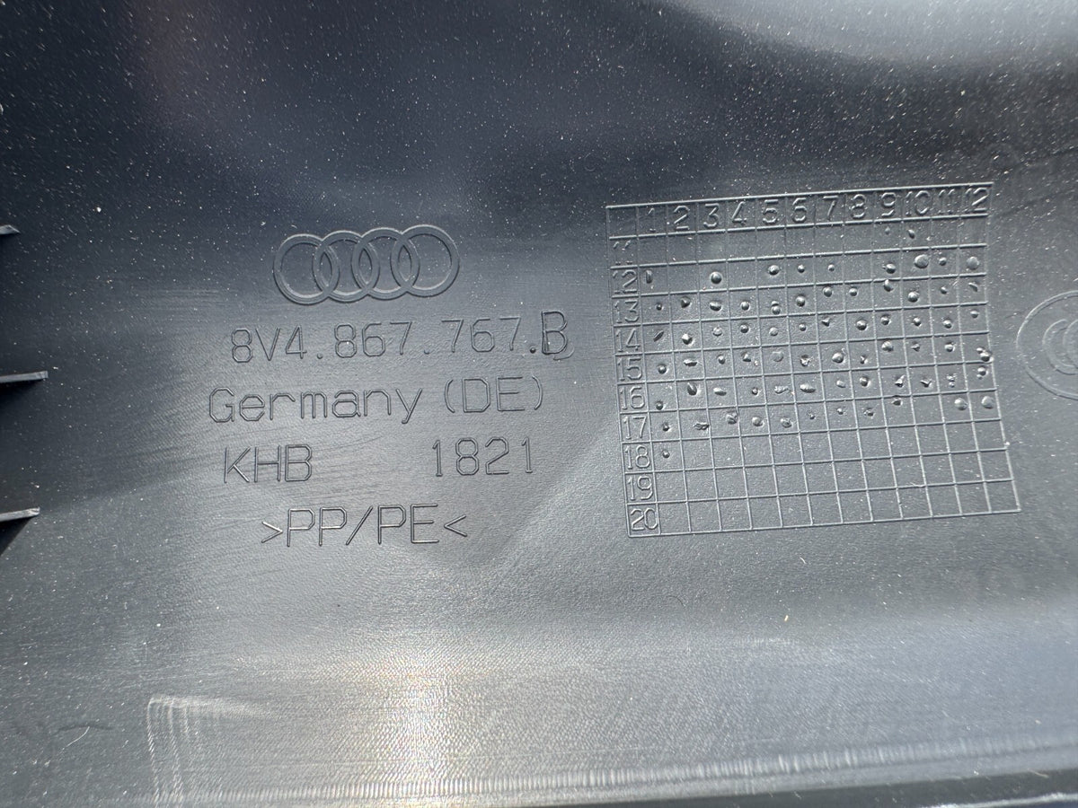 Audi RS3 8V 5 Door Sportback Left Lower C Pillar Trim Black 8V4867767B