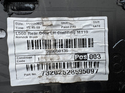 2024 GENUINE RANGE ROVER VELAR L560 REAR LEFT DOOR LOWER MOULD J8A2274A49B