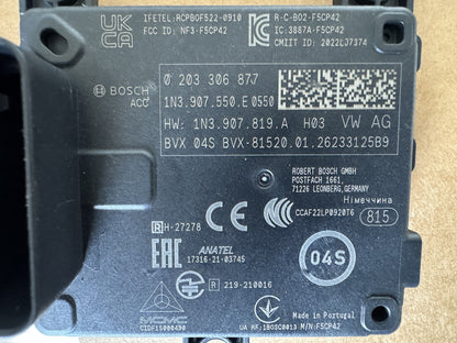 GENUINE VW AUDI SKODA SEAT ACC FRONT RADAR SENSOR 1N3907550E + BRACKET