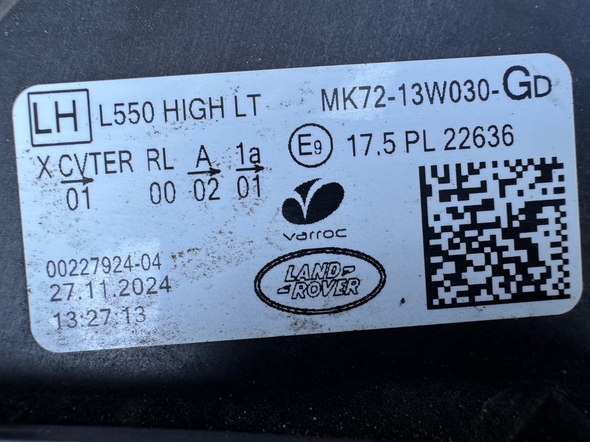 後期 2024 Discovery Sport L550 小改款 左側 LED 矩陣大燈 MK7213W030GD