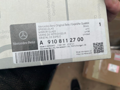 NEW MERCEDES-BENZ SPRINTER 907 FRONT LEFT DOOR MIRROR GLASS A9108112700 GENUINE