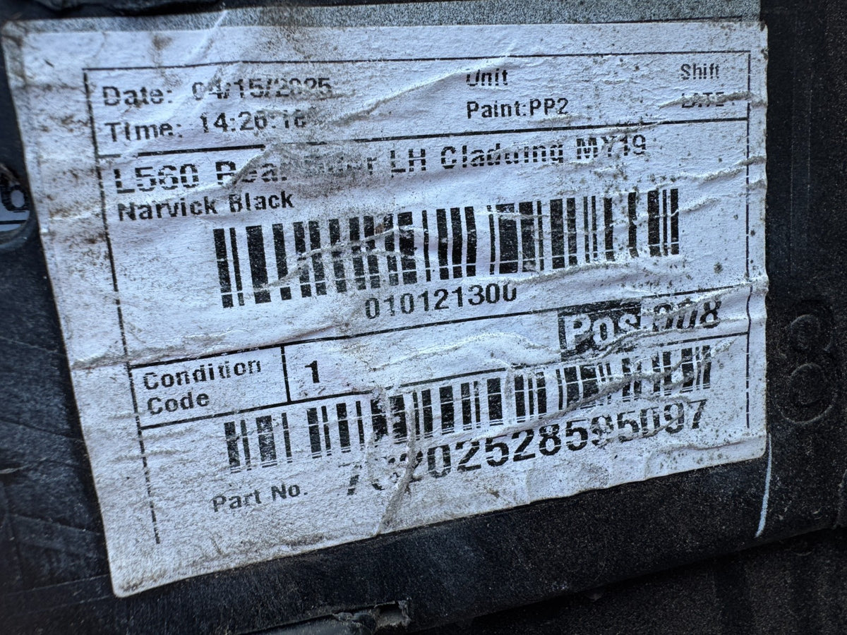 2025 GENUINE RANGE ROVER VELAR L560 REAR LEFT DOOR LOWER MOULD J8A2274A49B