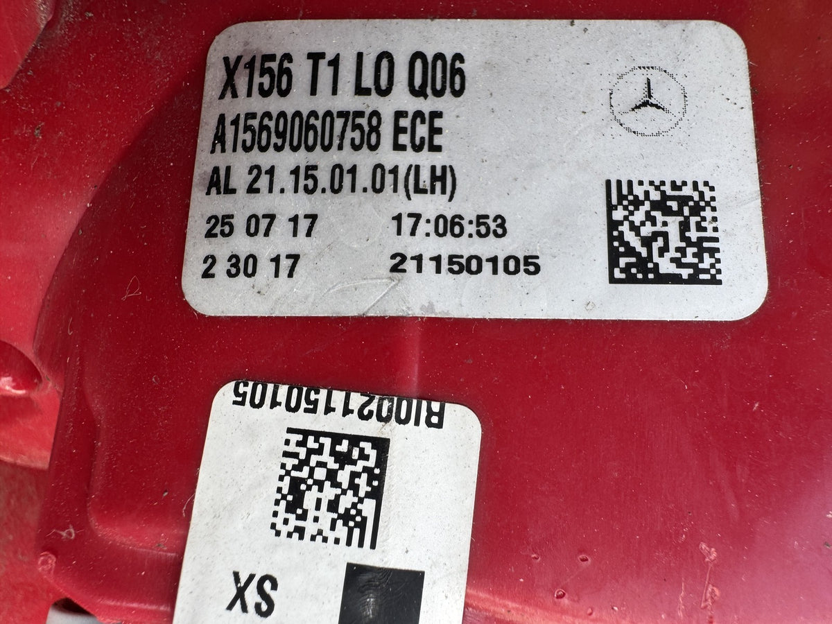 GENUINE MERCEDES GLA X156 2014-2019 REAR LEFT OUTER TAIL LIGHT A1569060758
