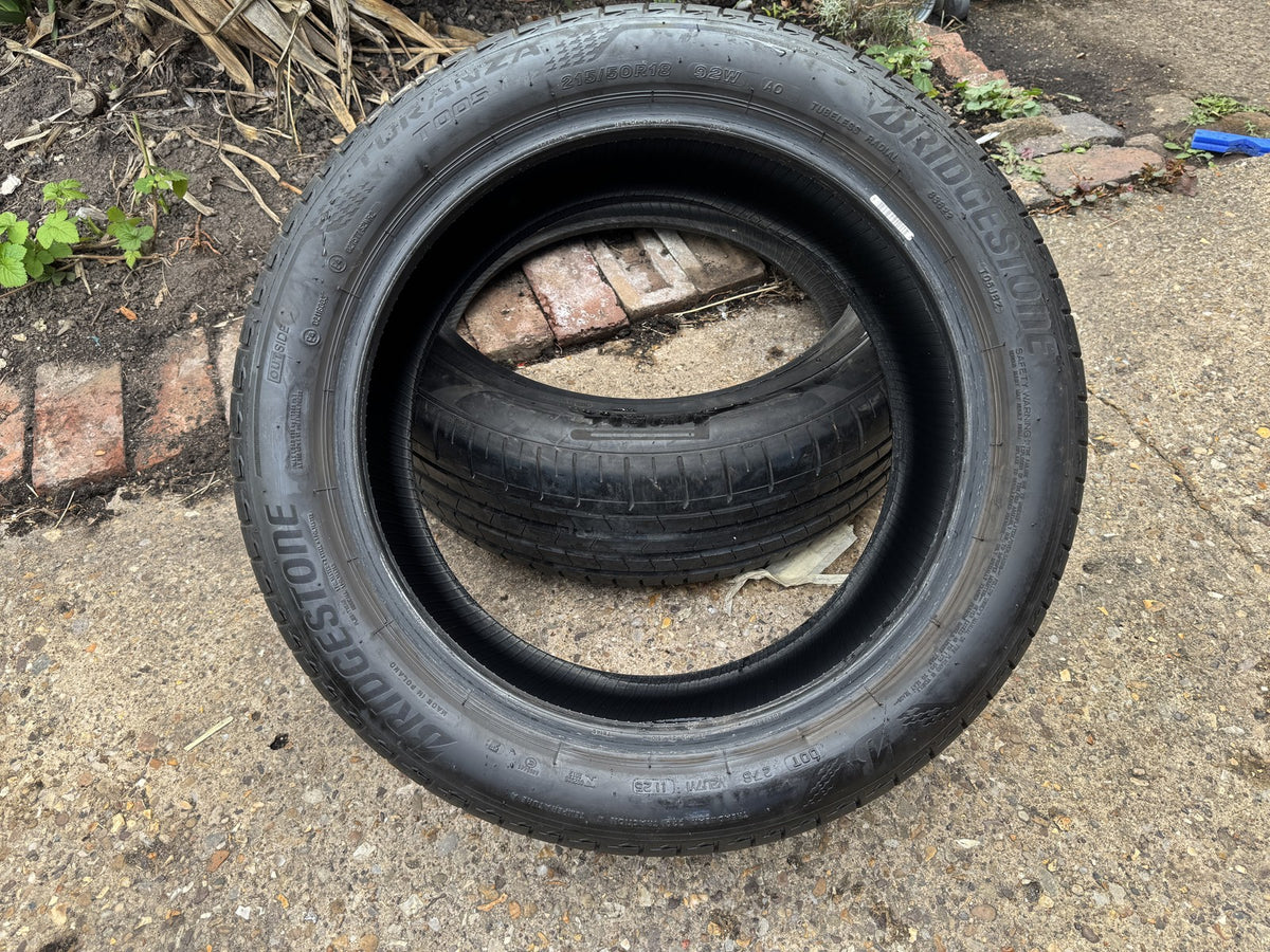 215 50 18 92W BRIDGESTONE TURANZA T005 AO 6MM DOT1125 PART WORN NO REPAIRS