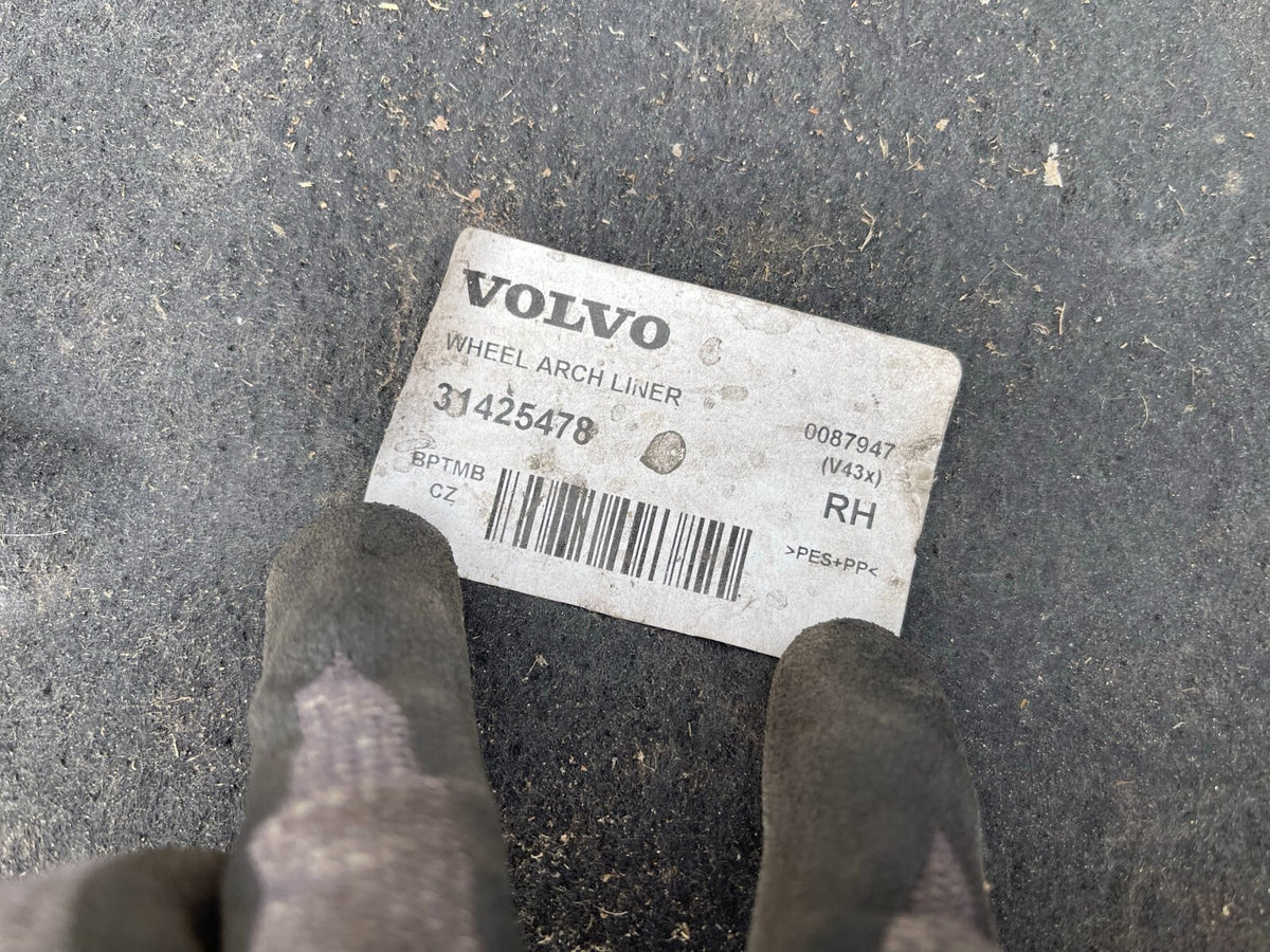 OEM VOLVO S60 MK3 REAR RIGHT FENDER SPLASH SHIELD 31425478 GENUINE