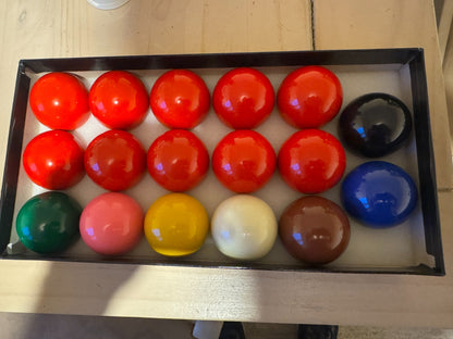 PowerGlide 1 7/8" (47.5mm) Snooker Balls – Complete 17 Piece Set