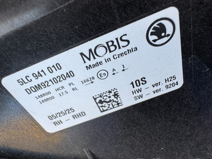 SKODA ELROQ ENYAQ FACELIFT 2025-ON RIGHT LED HEADLIGHT 5LC941010 DAMAGED