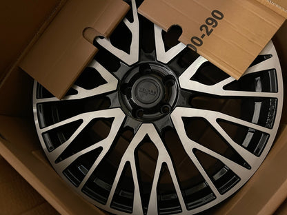 22" VELARE VLR01 鋁圈 適用 AUDI Q5 Q7 SQ7 A7 A8 MACAN 新改款 5X112 黑底亮面