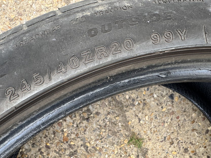 245 40 20 ROTALLA SETULA S-RACE RU01 99Y XL 4mm NO REPAIRS X2 PAIR