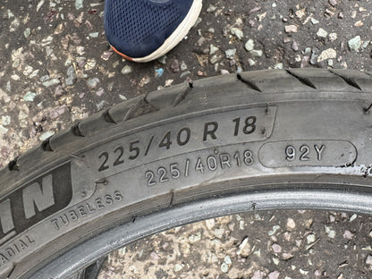 225 40 18 MICHELIN PRIMACY 4 S1 92Y XL 4.4mm NO REPAIRS 2025 TYRE X1