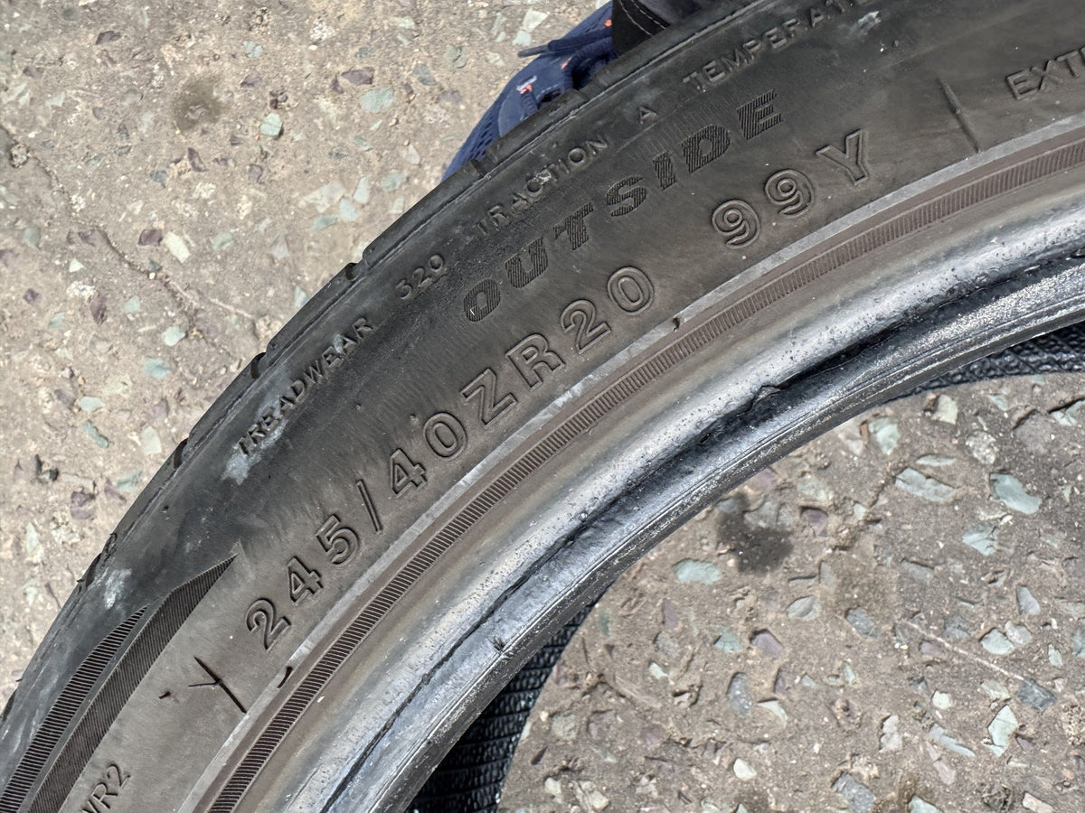 245 40 20 ROTALLA SETULA S-RACE RU01 99Y XL 4mm NO REPAIRS X2 PAIR