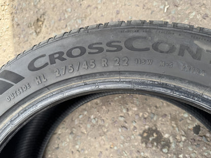 275 45 22 CONTINENTAL CROSSCONTACT RX LR LAND ROVER 115W HL UNUSED FULL TREAD