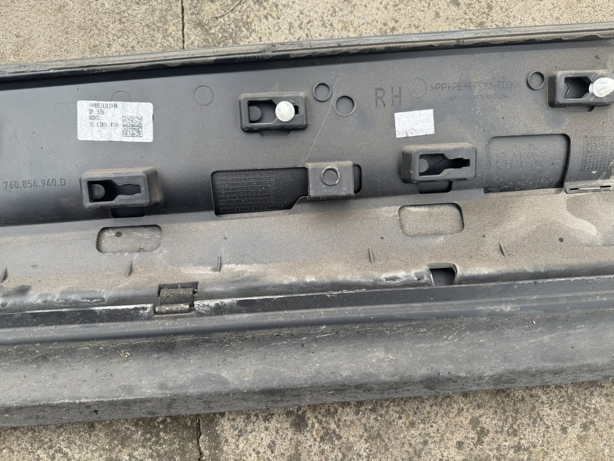 VW Touareg CR7 2019-2024 Front Right Door Lower Moulding Scratched 760854940D