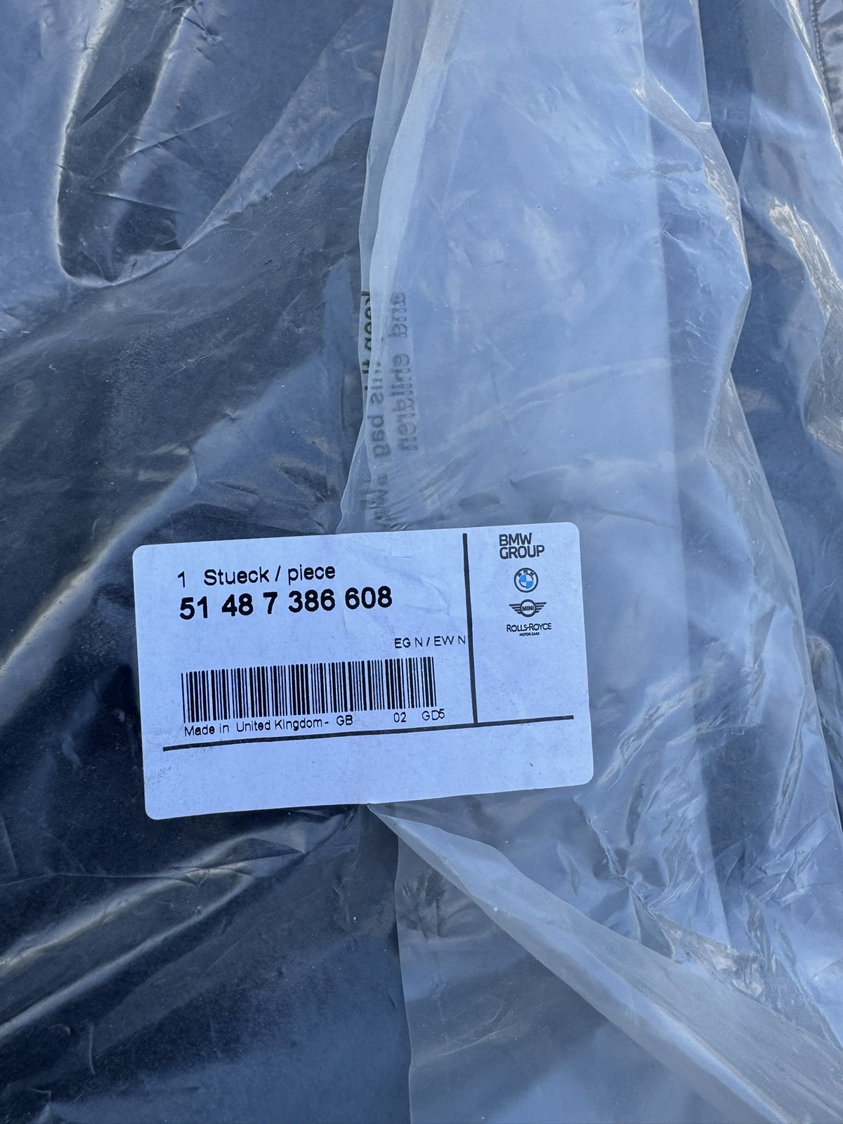 Isolamento acústico da porta dianteira direita original MINI F55 5 Portas 2015-2024 51487386608